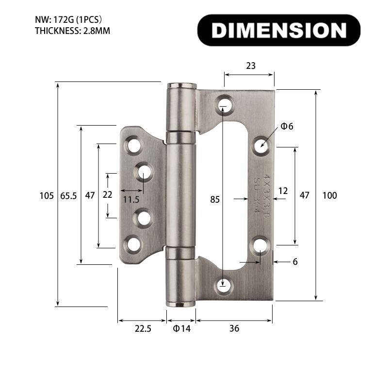 Mortise Swing Gate Door Hinges