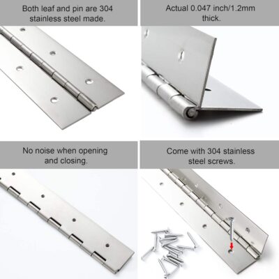 Stainless Steel and Aluminum Piano Hinges