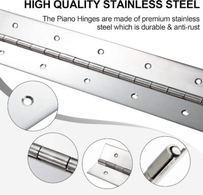 Stainless Steel and Aluminum Piano Hinges