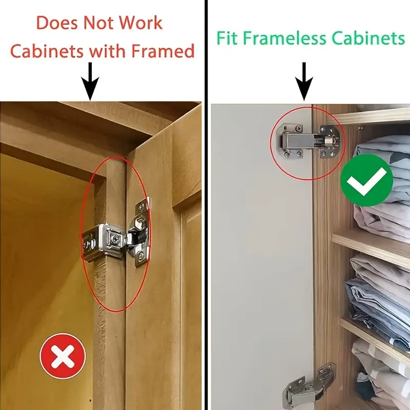 Hidden Hinges for Frameless Cabinet Doors