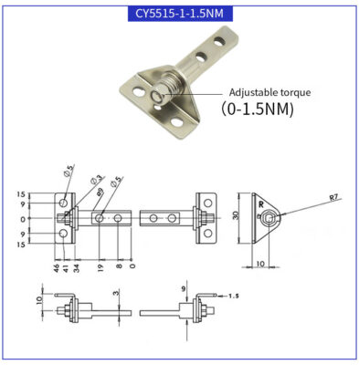 Adjustable damping shaft hinge