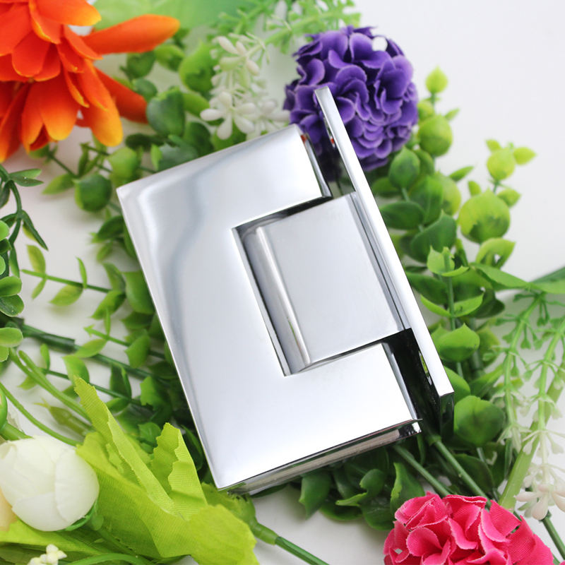 90-degree shower hinge for glass to wall