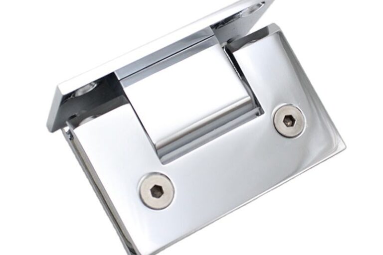 90-degree shower hinge for glass to wall