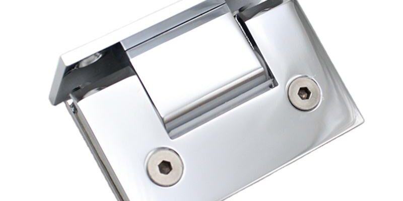 90-degree shower hinge for glass to wall