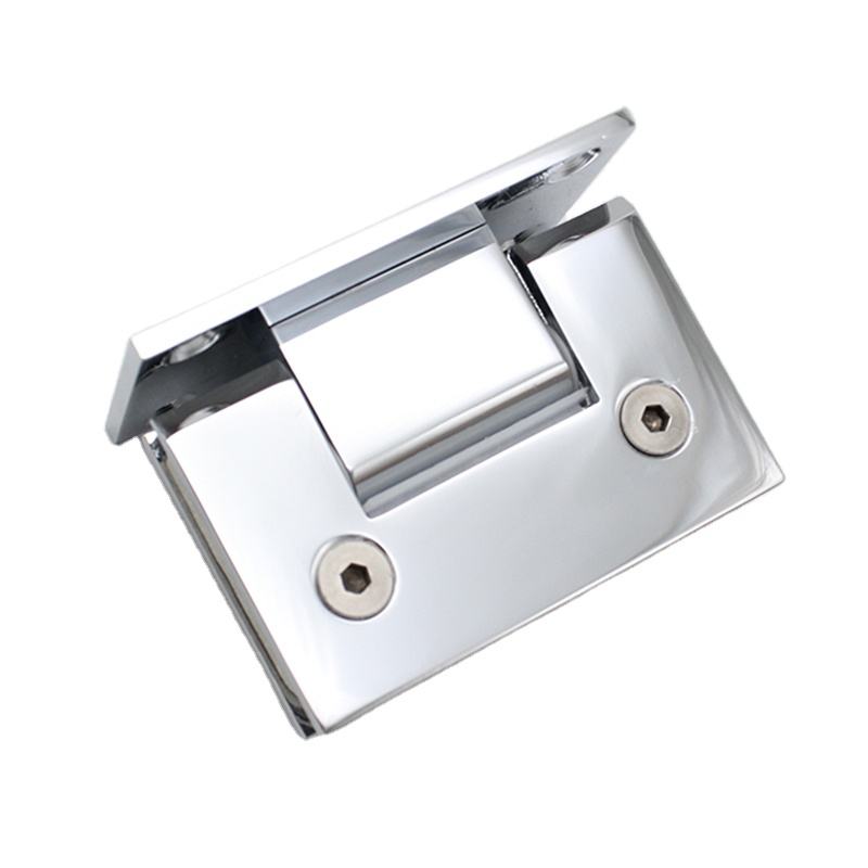 90-degree shower hinge for glass to wall