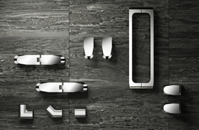 Movable stainless steel shower door hinge