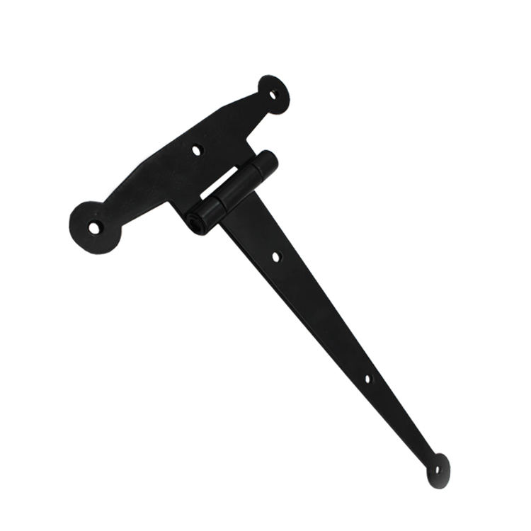 Hand-forged iron T-straps for shed doors