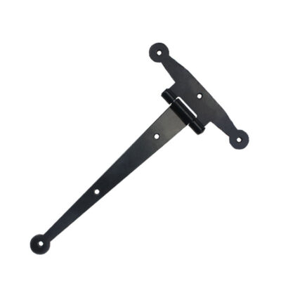 Hand-forged iron T-straps for shed doors