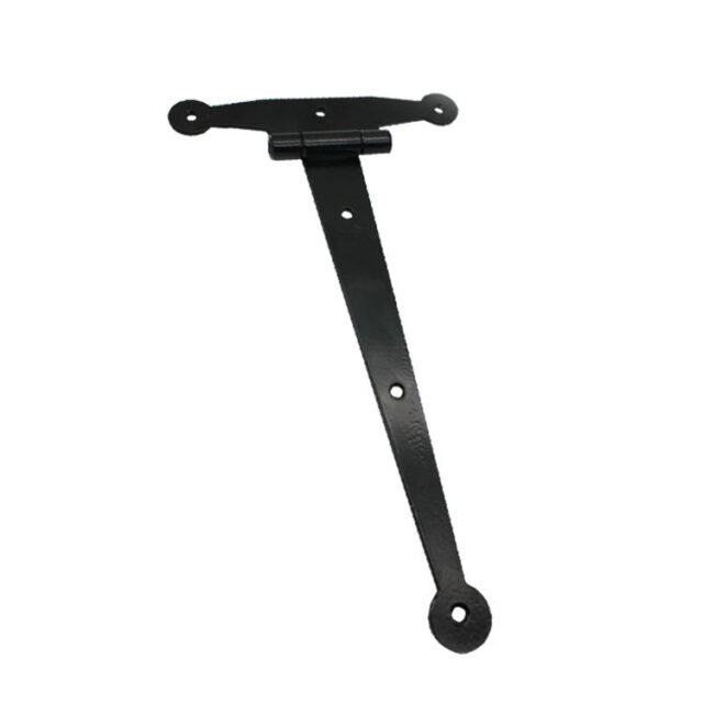 Hand-forged iron T-straps for shed doors