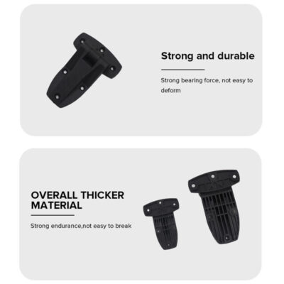 Soft close plastic T strap hinge