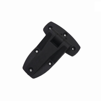 Soft close plastic T strap hinge